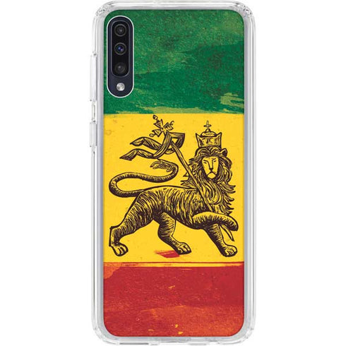 The Lion of Judah Rasta Flag Galaxy A50 Clear Case