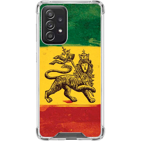 The Lion of Judah Rasta Flag Galaxy A52 5G Clear Case