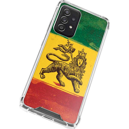 The Lion of Judah Rasta Flag Galaxy A52 5G Clear Case