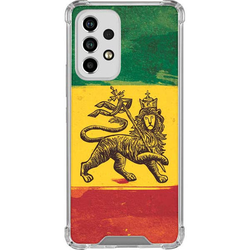 The Lion of Judah Rasta Flag Galaxy A53 5G Clear Case