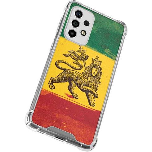 The Lion of Judah Rasta Flag Galaxy A53 5G Clear Case