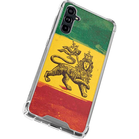 The Lion of Judah Rasta Flag Galaxy A54 5G Clear Case