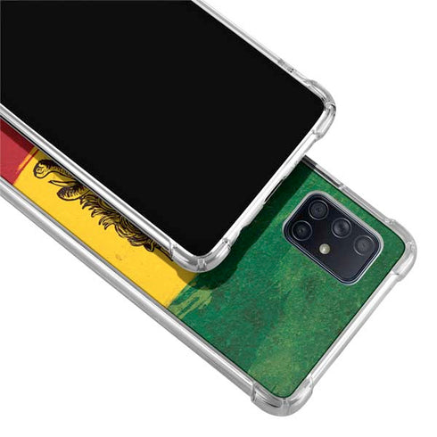 The Lion of Judah Rasta Flag Galaxy A71 5G Clear Case