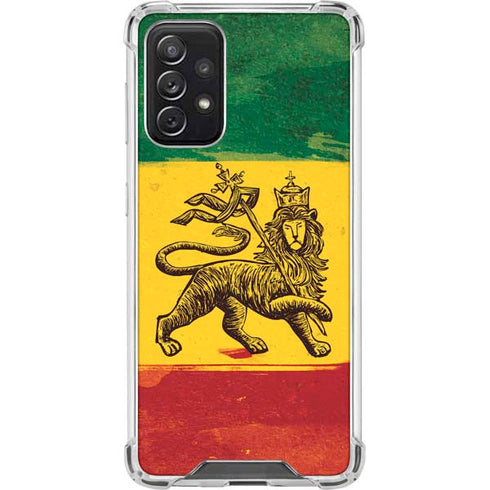 The Lion of Judah Rasta Flag Galaxy A72 5G Clear Case