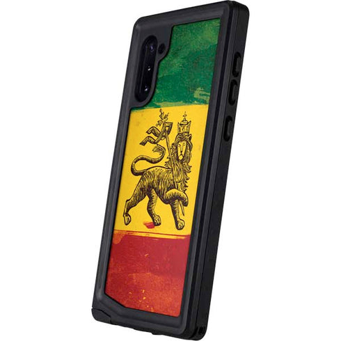 The Lion of Judah Rasta Flag Galaxy Note 10 Waterproof Case