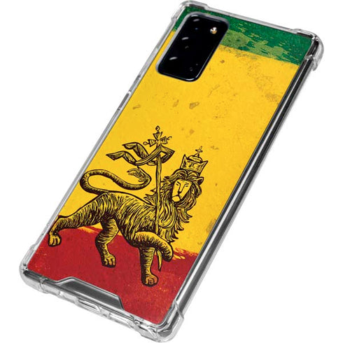 The Lion of Judah Rasta Flag Galaxy Note20 5G Clear Case