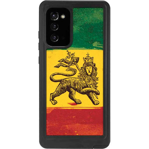 The Lion of Judah Rasta Flag Galaxy Note20 5G Waterproof Case