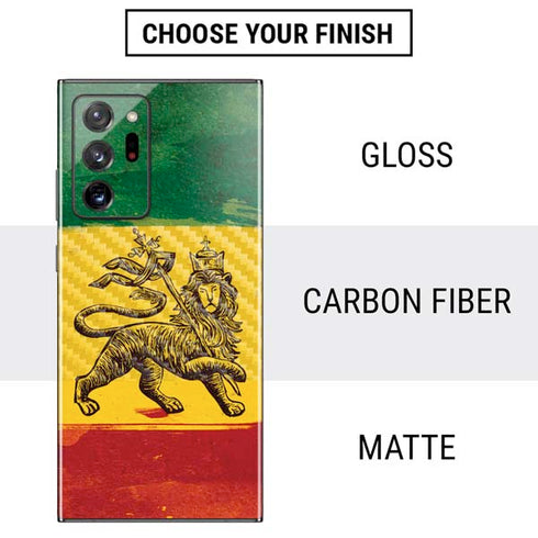 The Lion of Judah Rasta Flag Galaxy Note20 Ultra 5G Skin