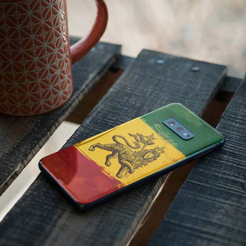The Lion of Judah Rasta Flag Galaxy S10e Skin
