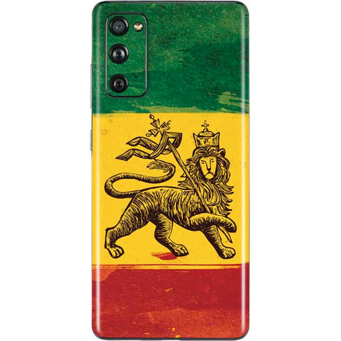 The Lion of Judah Rasta Flag Galaxy S20 Fan Edition Skin