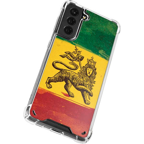 The Lion of Judah Rasta Flag Galaxy S21 5G Clear Case