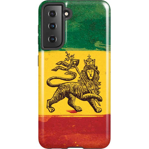 The Lion of Judah Rasta Flag Galaxy S21 5G Pro Case