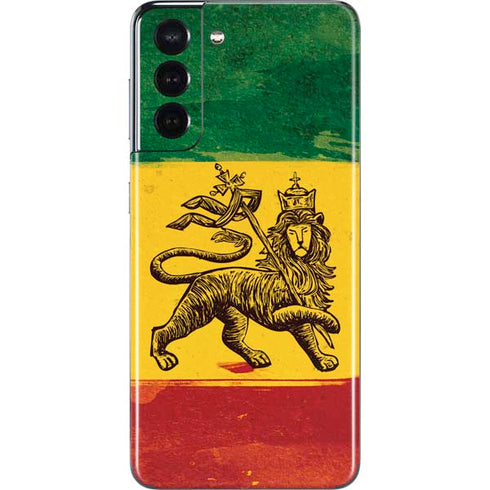 The Lion of Judah Rasta Flag Galaxy S21 5G Skin