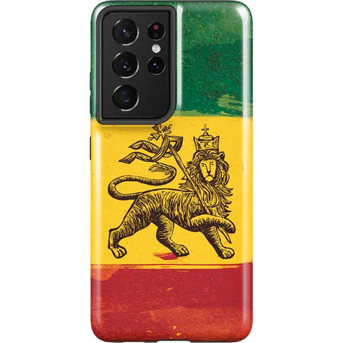 The Lion of Judah Rasta Flag Galaxy S21 Ultra 5G Pro Case