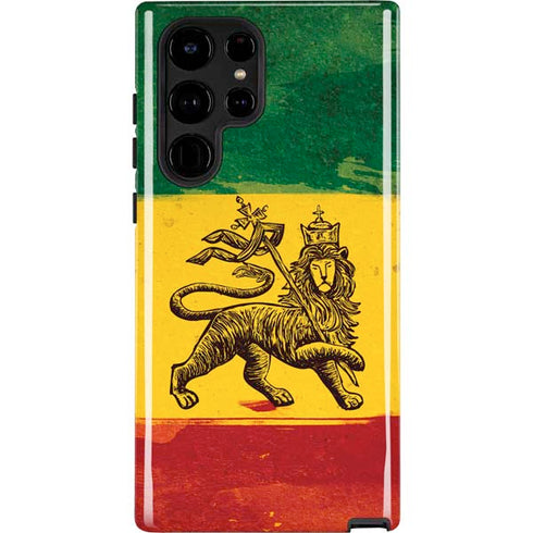The Lion of Judah Rasta Flag Galaxy S22 Ultra Pro Case