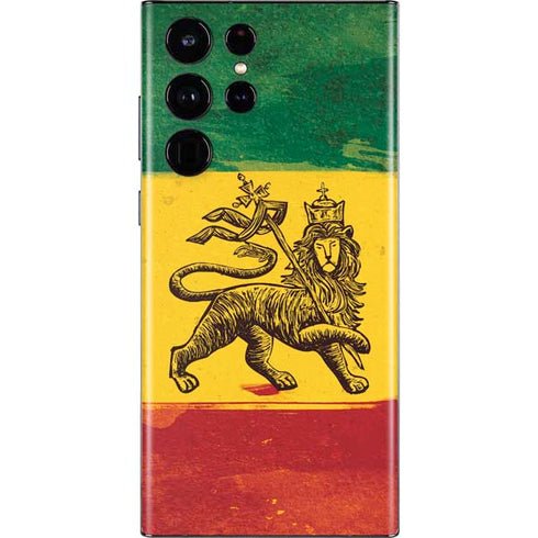 The Lion of Judah Rasta Flag Galaxy S22 Ultra Skin
