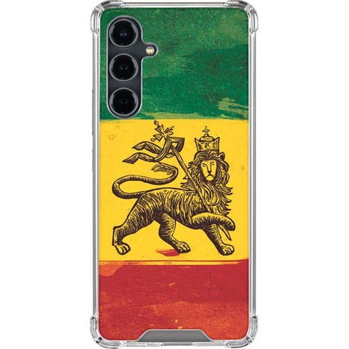 The Lion of Judah Rasta Flag Galaxy S23 FE Clear Case