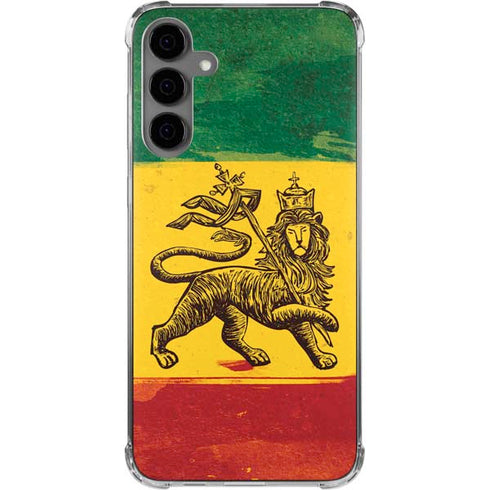 The Lion of Judah Rasta Flag Galaxy S24 Plus Clear Case