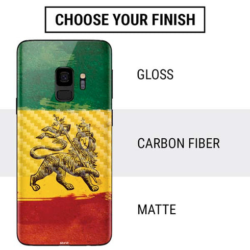 The Lion of Judah Rasta Flag Galaxy S9 Skin