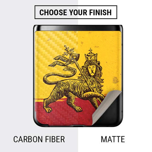 The Lion of Judah Rasta Flag Galaxy Z Flip Skin