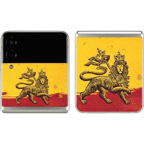 The Lion of Judah Rasta Flag Galaxy Z Flip3 5G Skin