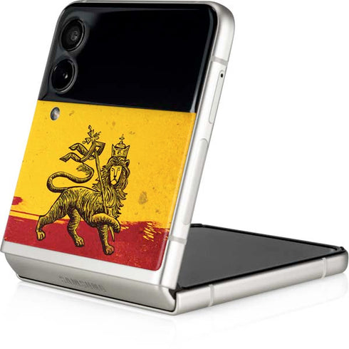 The Lion of Judah Rasta Flag Galaxy Z Flip3 5G Skin