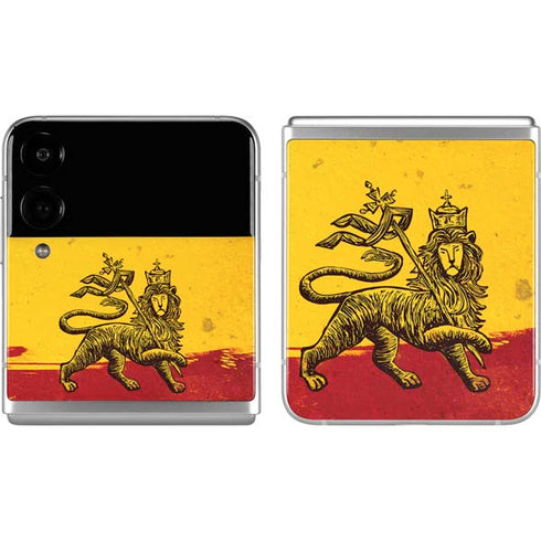 The Lion of Judah Rasta Flag Galaxy Z Flip4 5G Skin