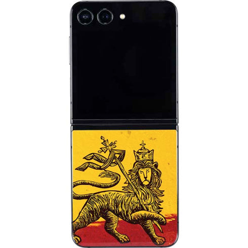 The Lion of Judah Rasta Flag Galaxy Z Flip5 5G Skin