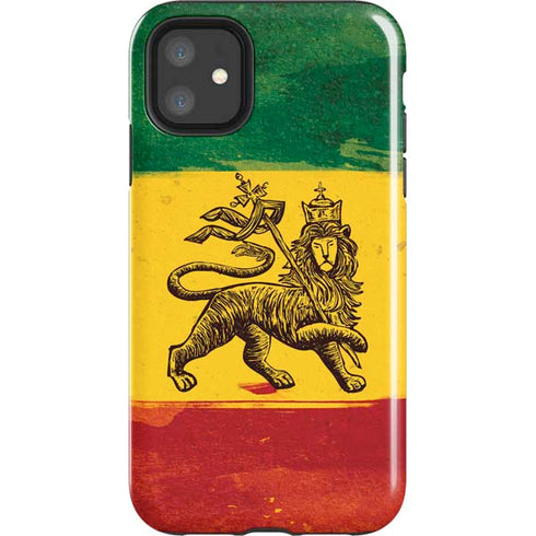The Lion of Judah Rasta Flag iPhone 11 Impact Case