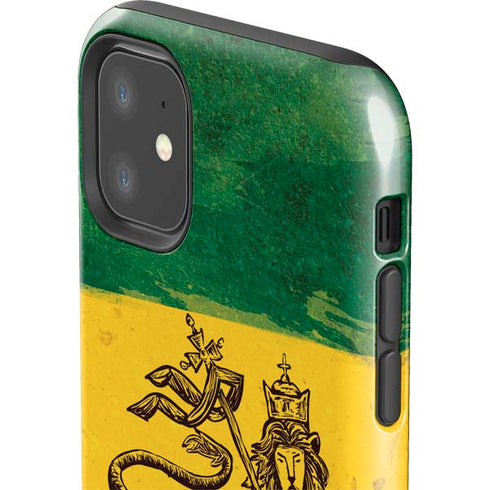The Lion of Judah Rasta Flag iPhone 11 Impact Case
