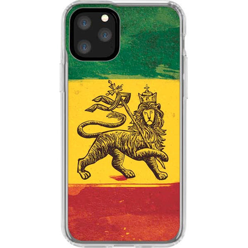 The Lion of Judah Rasta Flag iPhone 11 Pro Clear Case