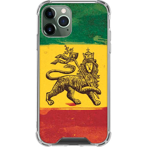 The Lion of Judah Rasta Flag iPhone 11 Pro Max Clear Case