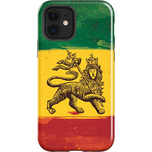 The Lion of Judah Rasta Flag iPhone 12 Impact Case