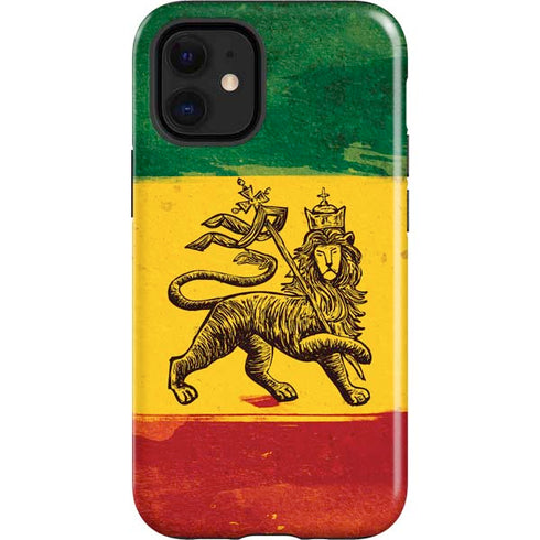 The Lion of Judah Rasta Flag iPhone 12 Mini Impact Case