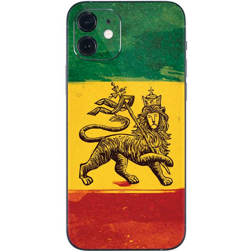 The Lion of Judah Rasta Flag iPhone 12 Mini Skin