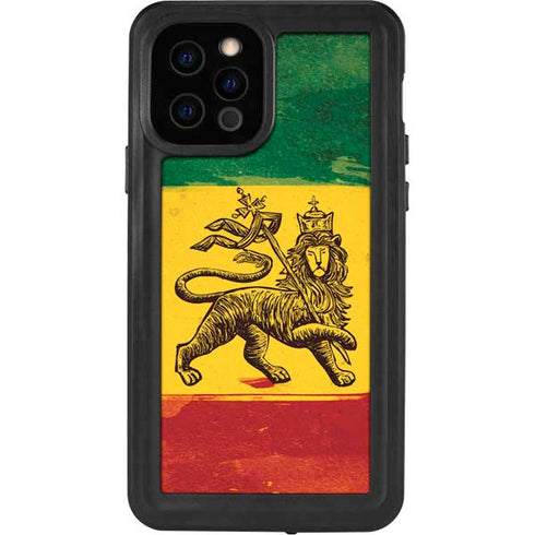 The Lion of Judah Rasta Flag iPhone 12 Pro Waterproof Case