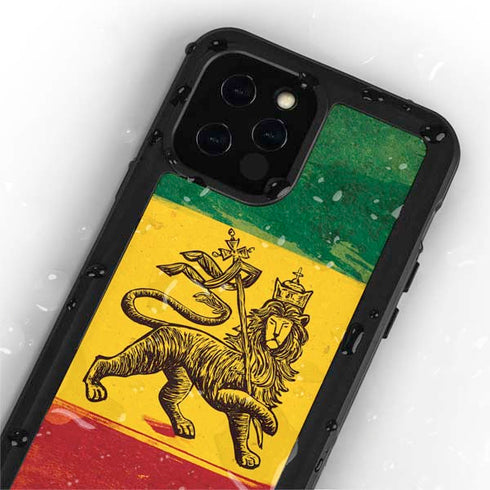 The Lion of Judah Rasta Flag iPhone 12 Pro Waterproof Case