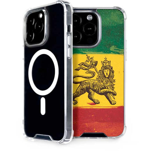The Lion of Judah Rasta Flag iPhone 14 Pro MagSafe Case