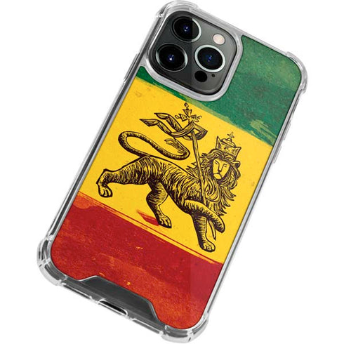 The Lion of Judah Rasta Flag iPhone 15 Pro Max Clear Case