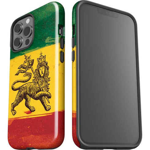 The Lion of Judah Rasta Flag iPhone 15 Pro Max Impact Case