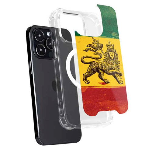 The Lion of Judah Rasta Flag iPhone 15 Pro Max MagSafe Case