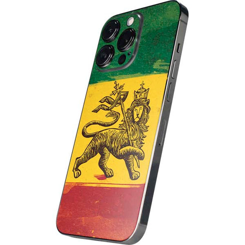 The Lion of Judah Rasta Flag iPhone 14 Pro Skin