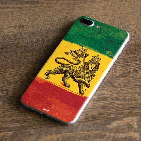 The Lion of Judah Rasta Flag iPhone 8 Plus Skin