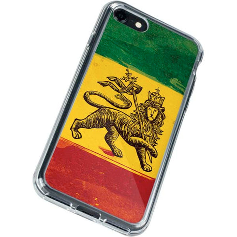 The Lion of Judah Rasta Flag iPhone SE (2nd & 3rd Gen) Clear Case