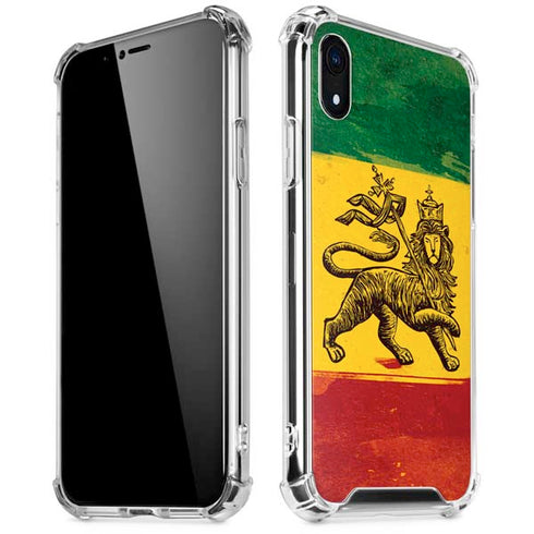 The Lion of Judah Rasta Flag iPhone XR Clear Case