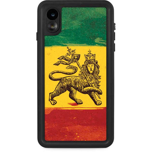 The Lion of Judah Rasta Flag iPhone XR Waterproof Case