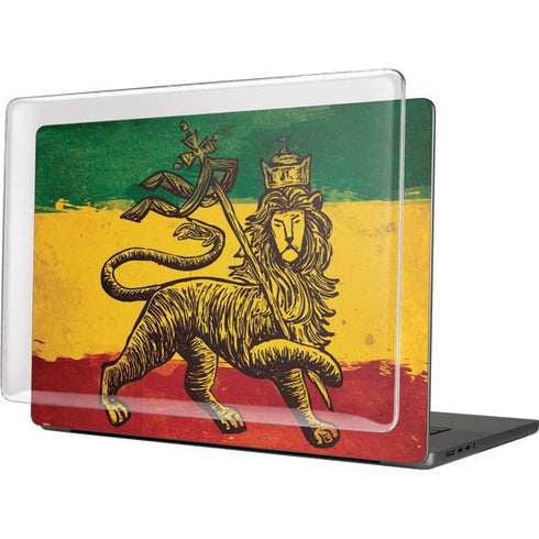 The Lion of Judah Rasta Flag MacBook Pro 16in (2021-25) Case plus Skin