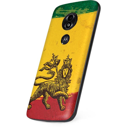 The Lion of Judah Rasta Flag Moto E5 Play Skin