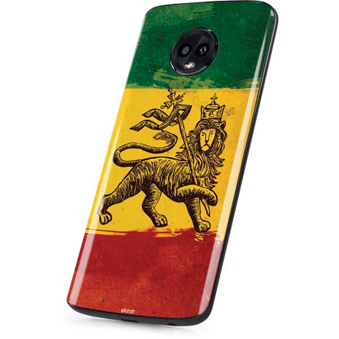 The Lion of Judah Rasta Flag Moto G6 Skin