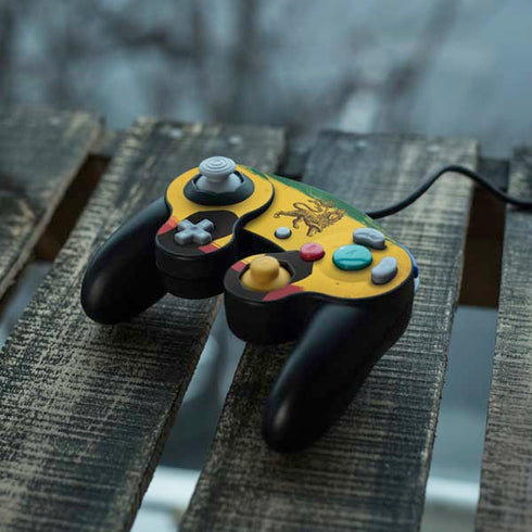 The Lion of Judah Rasta Flag Nintendo GameCube Controller Skin